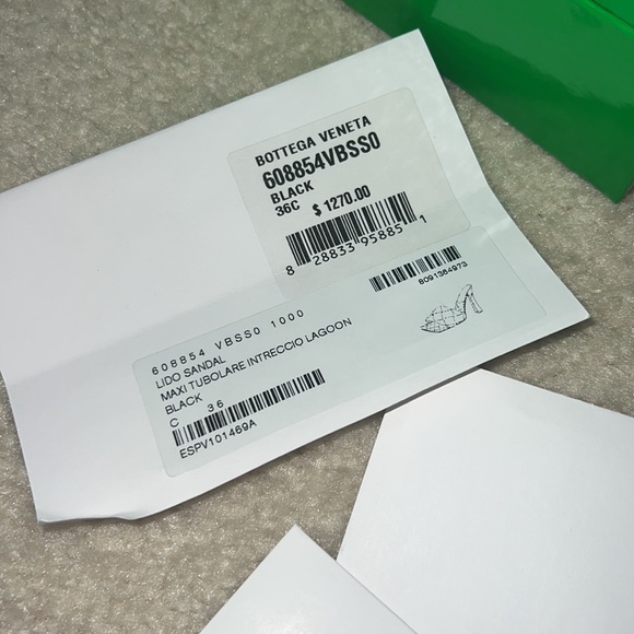 BOTTEGA VENETA BLACK LIFO SANDALS 6 - Picture 6 of 7